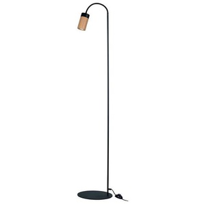 BRITOP LIGHTING Stehlampe ANNICK, LED wechselbar, Warmweiß, Flexibeler Arm, LED-Leuchtmittel inkl., edles Eichenholz und Metall