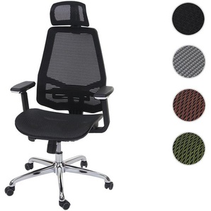 Bürostuhl HWC-A58, Schreibtischstuhl, Sliding-Funktion Stoff/Textil ISO9001 ~ schwarz/schwarz