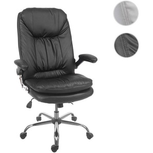 Bürostuhl HWC-F81, Schreibtischstuhl Chefsessel Drehstuhl, Federkern Kunstleder ~ schwarz