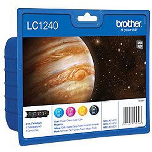 Brother LC-1240VALBP Original Tintenpatrone Schwarz, Cyan, Magenta, Gelb Multipack 4 Stück 5418288