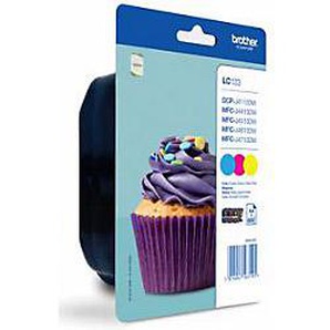 Brother LC123 Original Tintenpatrone Cyan, Magenta, Gelb Multipack 3 Stück 3084963