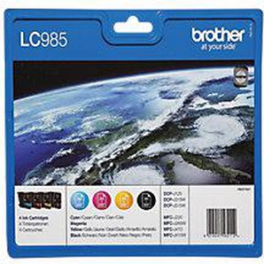 Brother LC985VALBP Original Tintenpatrone Schwarz, Cyan, Magenta, Gelb Multipack 4 Stück 5279193
