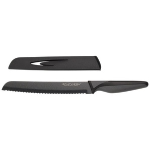 Brotmesser ECHTWERK BlackSteel Kochmesser schwarz Brotmesser Küchenmesser, Edelstahl, hohe Schneidfestigkeit, Klingenlänge 20 cm