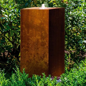 Brunnen Aiden aus Metall mit Licht