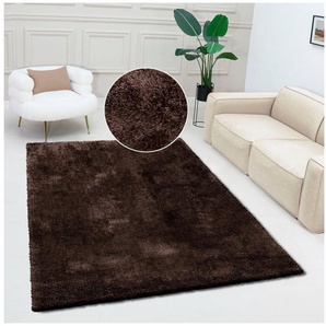 Bruno Banani Teppich Dana Teppich, besonders weich und kuschelig, Kundenliebling, rechteckig, Höhe: 30 mm, uni, Mikrofaser Teppiche, Wohnzimmer, Schlafzimmer, Esszimmer