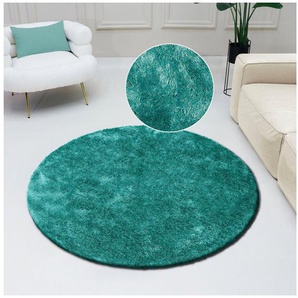 Bruno Banani Hochflor-Teppich Dana Teppich, Kundenliebling, rund, Höhe: 30 mm, unifarben, Mikrofaser Teppiche, Wohnzimmer, Schlafzimmer, Esszimmer