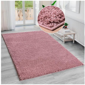 Bruno Banani Hochflor-Teppich Shaggy Soft, rechteckig, Höhe: 30 mm, gewebt, Uni Farben, besonders weich und kuschelig, Kundenliebling