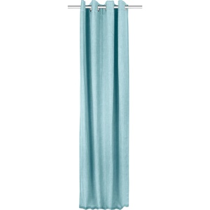 Verdunkelungsvorhang BRUNO BANANI Bela Gardinen Gr. 175 cm, Ösen, 130 cm, blau (blaugrau) Ösen Gardine blickdicht, meliert, verschiedene Größen