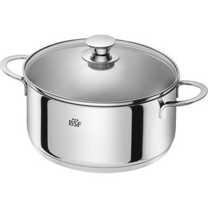 BSF Bratentopf BSF Bordeaux, Glas, 4,5 L, rund, Messskala, Sandwichboden, Kochen, Töpfe, Bräter