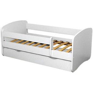 Bubema Belfino – Kinderbett mit Rausfallschutz und Schubkasten, inkl. Lattenrost, verschiedene Größen