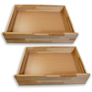 Bubema Bettkastenset – aus massiver Kernbuche, mit Rollen, 2er-Set