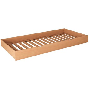 Bubema Bettschublade – Unterbett mit Rollen und integriertem Lattenrost, natur oder weiß