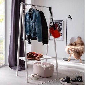 Bubema Skadi - Standgarderobe aus massivem Fichtenholz, weiß lackiert
