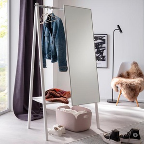 Bubema Skadi - Standgarderobe aus massivem Fichtenholz, weiß lackiert