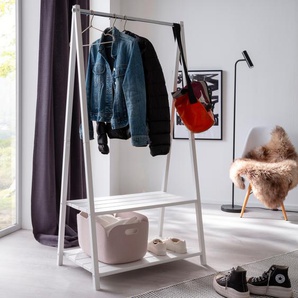 Bubema Skadi - Standgarderobe aus massivem Fichtenholz, weiß lackiert
