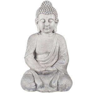 Buddha, Grau, Kunststoff, Buddha, 32x56x34 cm, zum Stellen, Dekoration, Skulpturen & Dekoobjekte, Skulpturen