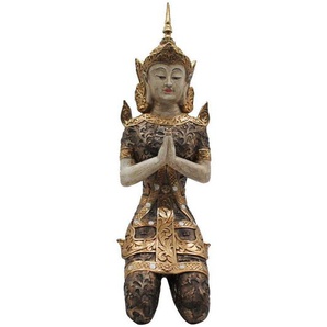 Buddha , Mehrfarbig , Kunststoff , Buddha , 17x44 cm , Dekoration, Skulpturen & Dekoobjekte, Skulpturen