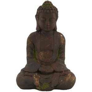 Buddha , Mehrfarbig , Stein , 18.5x36.5 cm , Dekoration, Skulpturen & Dekoobjekte, Skulpturen