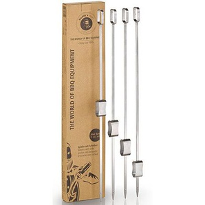 Grillspieß BUDDYS Buddy BBQ Spieße silberfarben Zubehör für Grills Edelstahl, wiederverwendbar, 29 cm