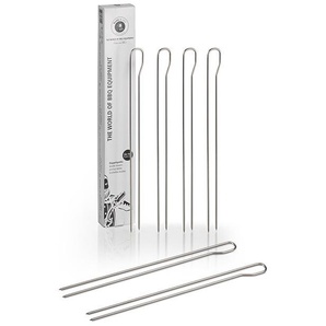 Grillspieß BUDDYS Buddy BBQ Spieße silberfarben Zubehör für Grills Doppelspieße, Schaschlikspieße, Fleischspieße, Edelstahl, 9 cm