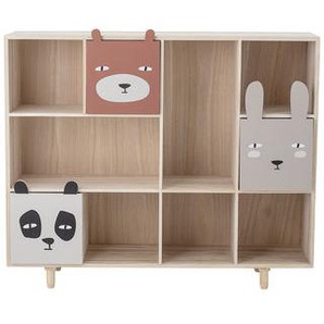 Bücherregal Animaux holz bunt / 3 Schubladen - L 107 x H 94 cm - Bloomingville - Bunt
