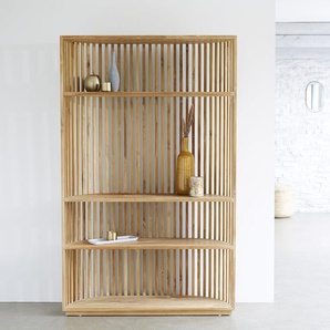 Bücherregal aus massivem Teakholz 120 cm