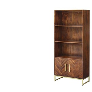 Bücherregal aus Massivholz Calatria ¦ holzfarben ¦ Maße (cm): B: 80 H: 180 T: 39.0