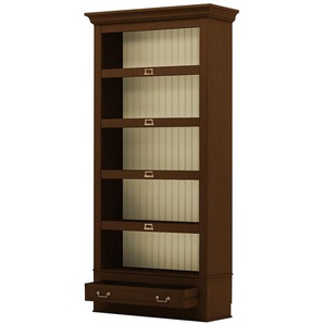 Bücherregal II Massivholz Pinie, lackiert Rück-, Seitenwände & Einlegeböden: MDF Mitteldichte Holzfaserplatte , lackiert Braun/Pinie