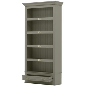 Bücherregal II Massivholz Pinie, lackiert Rück-, Seitenwände & Einlegeböden: MDF Mitteldichte Holzfaserplatte , lackiert Grau/Granit 117 x 239