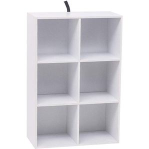 Bücherregal Bücherschrank aus mdf Weiß 60x30x89cm - Woltu