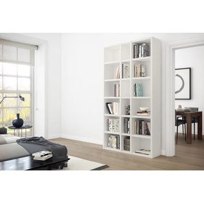 Bücherregal IX Wabenplatte, lackiert Weiß/Cremeweiß 120cm