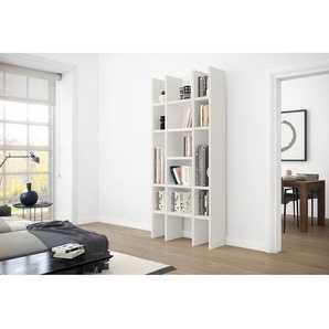 Bücherregal XII Wabenplatte, lackiert Weiß/Cremeweiß 100cm