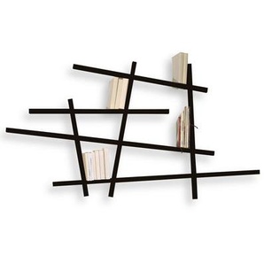 Bücherregal Mikado Small holz schwarz farbig - kleines Modell - Compagnie - Schwarz
