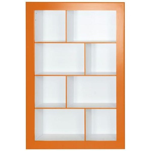 Bücherregal - orange - Materialmix - 109 cm - 159 cm | Möbel Kraft