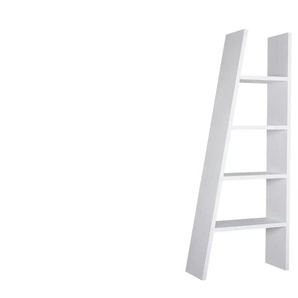 Bücherregal schräg weiß - weiß - Materialmix - 76 cm - 190 cm - cm 33,0 | Möbel Kraft