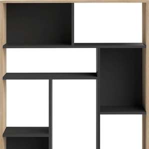 Bücherregal TEMAHOME SEOUL Regale Gr. B/H/T: 90,8 cm x 162,8 cm x 33 cm, offene Fächer, schwarz (schwarz eichefarbig) Bücherregale
