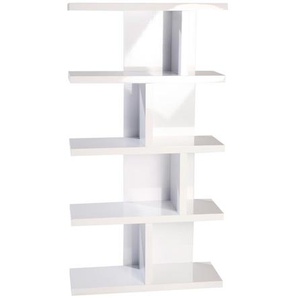 Bücherregal - weiß - Materialmix - 80 cm - 150 cm | Möbel Kraft