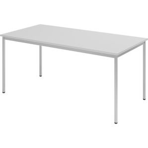 bümö Tisch, Multifunktionstisch 160 x 80 cm in grau - Besprechungstisch, Konferenztisch, Meetingtisch, Mehrzwecktisch, Pausentisch, Besprechungsraum, Meetingraum, Pausenraum