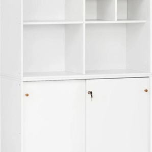 Büro-Set SCHILDMEYER Serie 500 Arbeitsmöbel-Sets weiß Büromöbel-Sets bestehend aus 1 Regal, Schrank, Regalkreuz