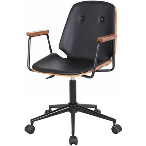Bürodrehstuhl Ganalu II 59 x 80 x 55cm Schwarz/Braun