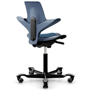 Bürodrehstuhl HÅG Capisco Puls HÅG Sitz blueberry blau, Designer Peter Opsvik, 87-115x55x47-54 cm