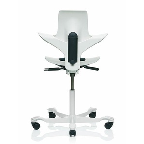 Bürodrehstuhl HÅG Capisco Puls HÅG Sitz weiß, Designer Peter Opsvik, 87-115x55x47-54 cm