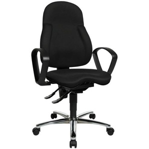Bürodrehstuhl mit Armlehnen  Sitness Basic100 ¦ schwarz ¦ Maße (cm): B: 64 H: 104 T: 64.0