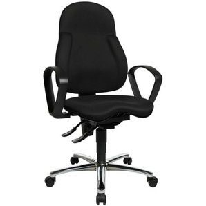 Bürodrehstuhl mit Armlehnen  Sitness Basic100 ¦ schwarz ¦ Maße (cm): B: 64 H: 104 T: 64