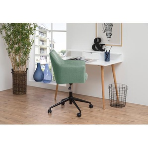 Bürodrehstuhl 58 x 95 x 58cm Webstoff Cors: Mintgrau Grün/Mintgrau Schwarz
