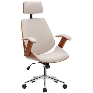 Bürodrehstuhl Viiki III 66 x 113 x 71cm Beige/Beige