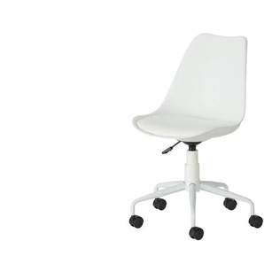 Bürodrehstuhl - weiß - Materialmix - 60 cm - 85 cm - cm 60,0 | Möbel Kraft