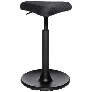 Bürohocker, Schwarz, Kunststoff, Textil, rund, 35x57-77x35 cm, Made in Germany, Arbeitszimmer, Bürostühle, Bürohocker
