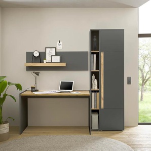 Büromöbel-Set INOSIGN CiTY/GiRON Arbeitsmöbel-Sets Gr. B/H/T: 213 cm x 200 cm x 63 cm, grau (anthrazit) Büromöbel-Sets