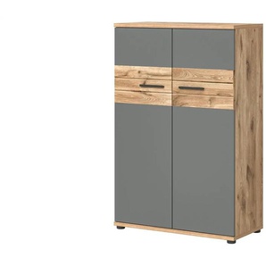 Büroschrank - grau - Materialmix - 80 cm - 122 cm - cm 37,0 | Möbel Kraft